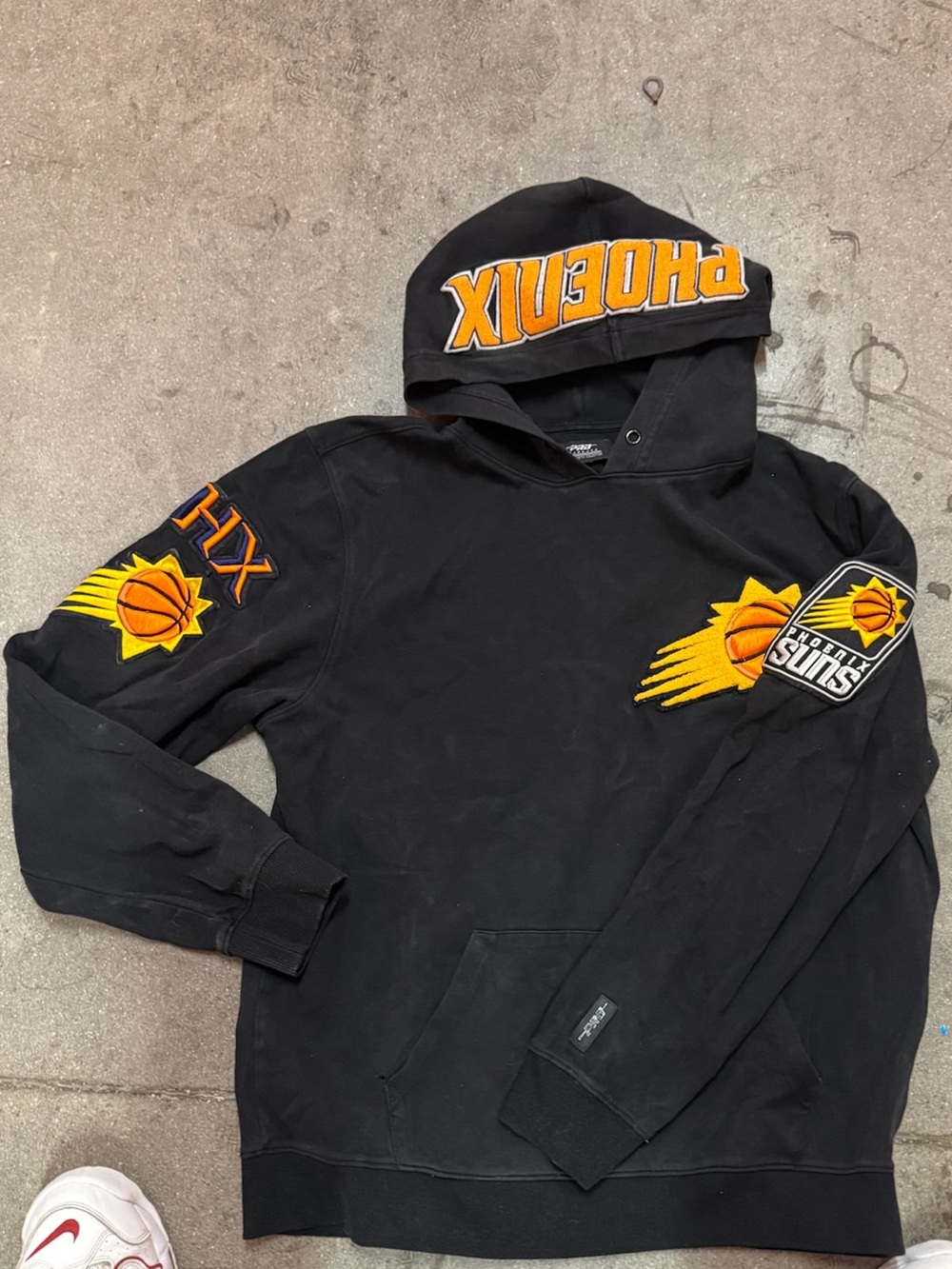 NBA Phoenix Suns Black Hoodie with Orange Logos